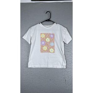 365 Kids From Garanimals Shirt Youth 10 White Flower Graphic Short Sleeve Tee